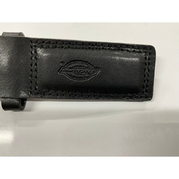 New No Tags Dickies Black Coated Leather Belt 2X - 46-48 Anchor Buckle Closure - Picture 3 of 9